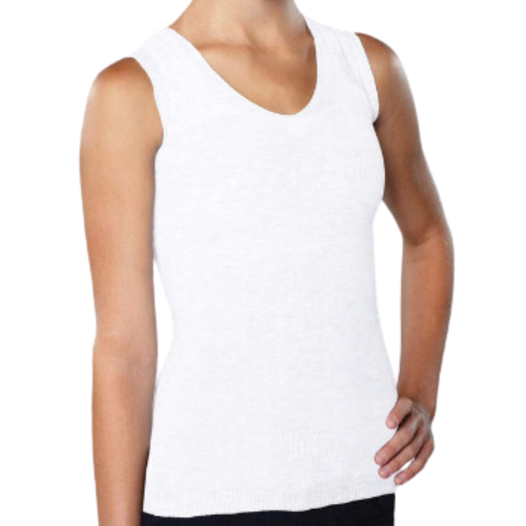 Knit-Rite - Unisex Seamless Vest Torso Interface for Brace - V-Neck