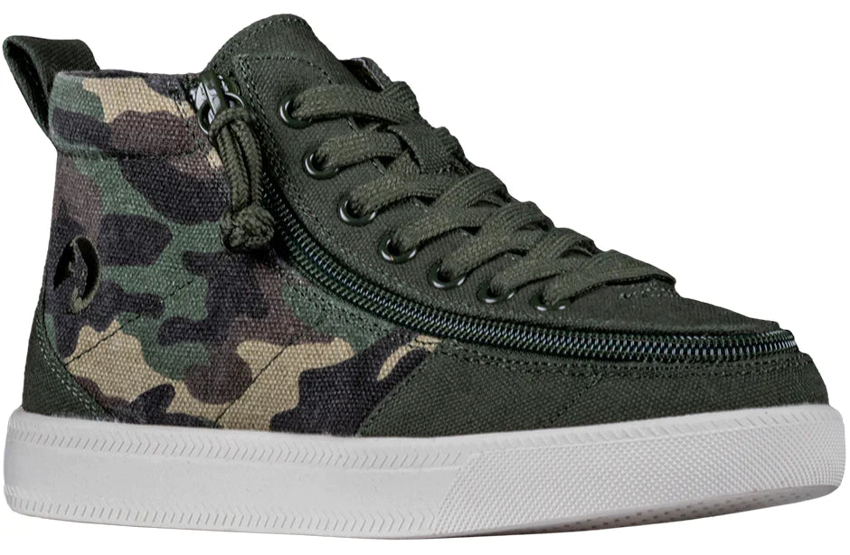 Billy Footwear (Toddlers) DR Fit - High Top DR Canvas Olive Camo