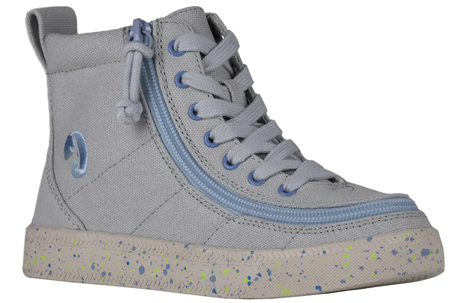 Billy Footwear (Toddlers) - High Top Canvas Grey / Blue Speckle