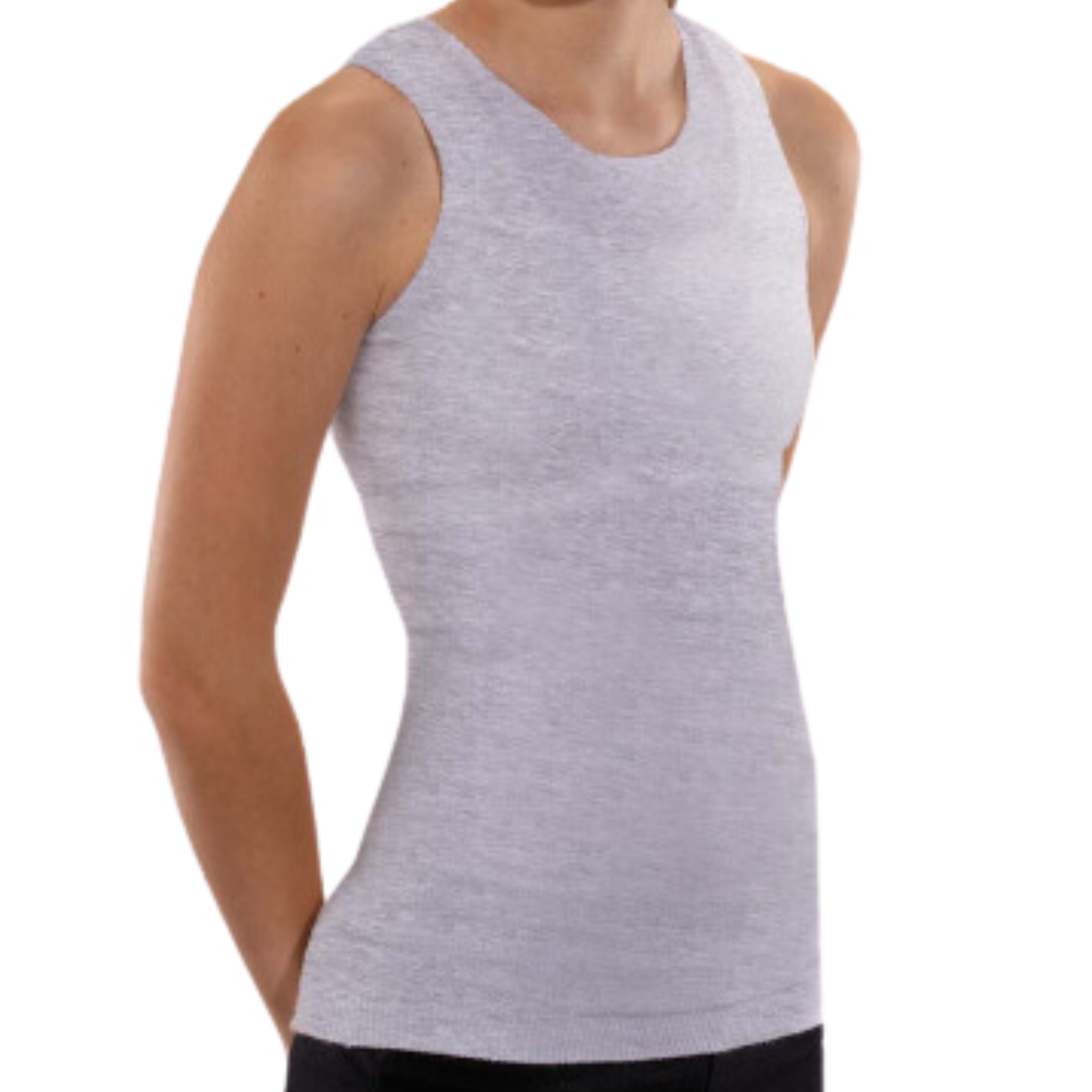 Knit-Rite - Unisex Seamless Vest Torso Interface for Brace - Crew Neck CLEARANCE