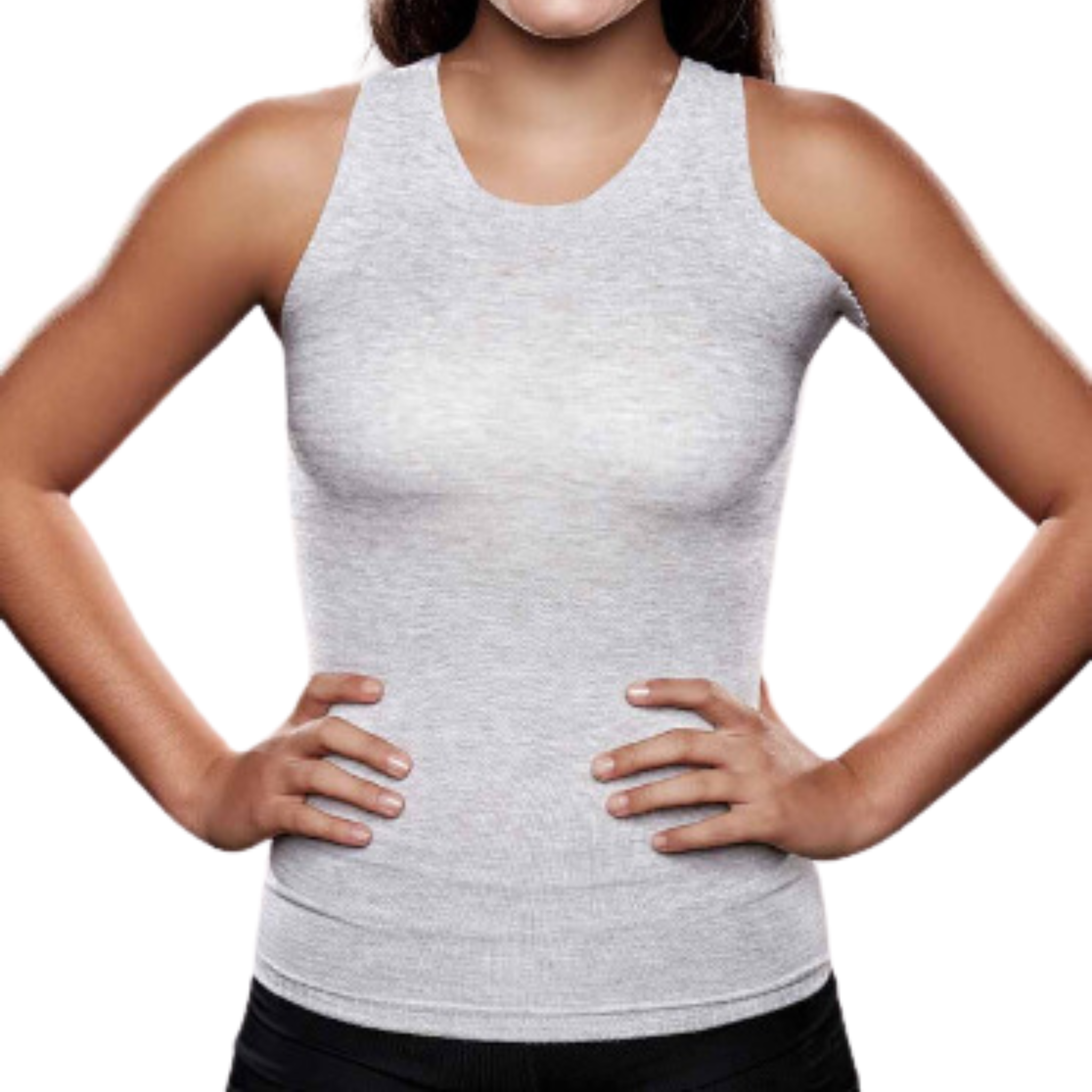 Knit-Rite - Unisex Seamless Vest Torso Interface for Brace  - V-Neck with Left Axilla Flap