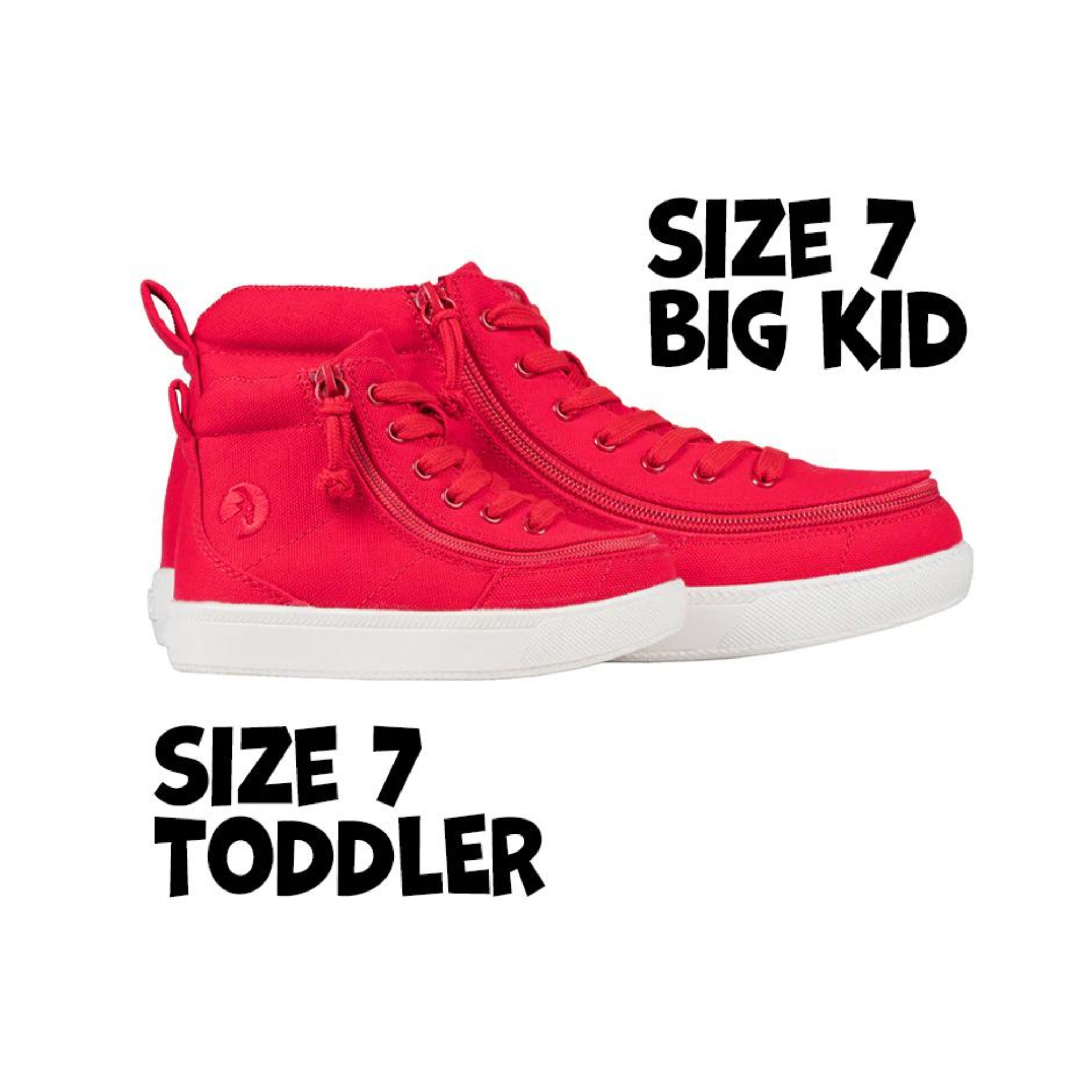 Billy Footwear (Kids) DR II Fit - High Top DR II Red Canvas Shoes