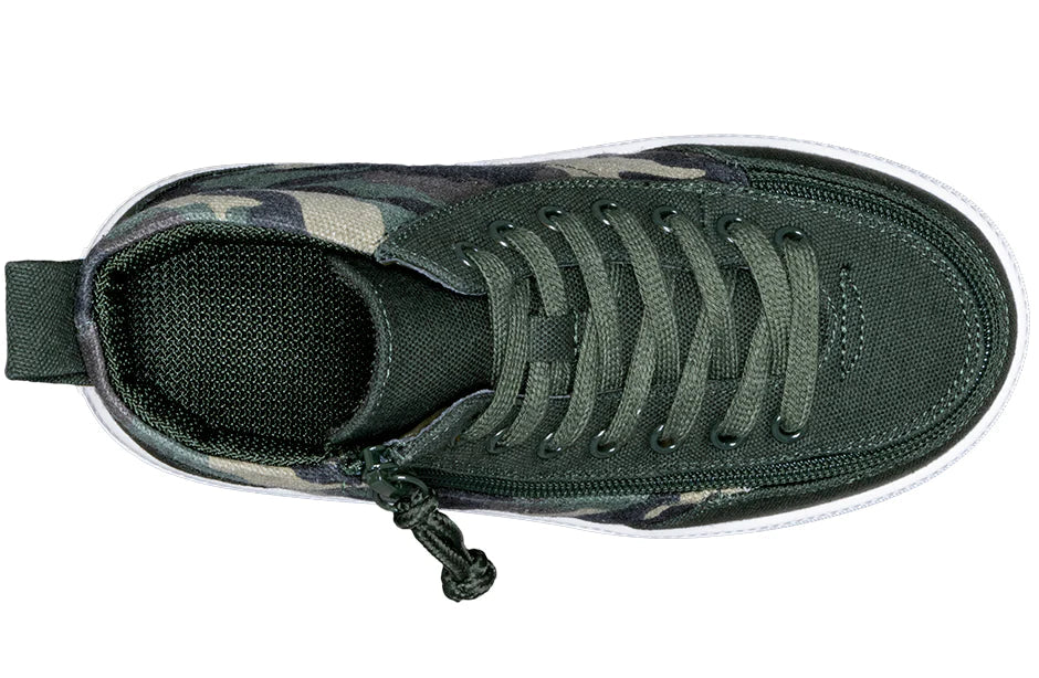 Billy Footwear (Toddlers) DR Fit - High Top DR Canvas Olive Camo