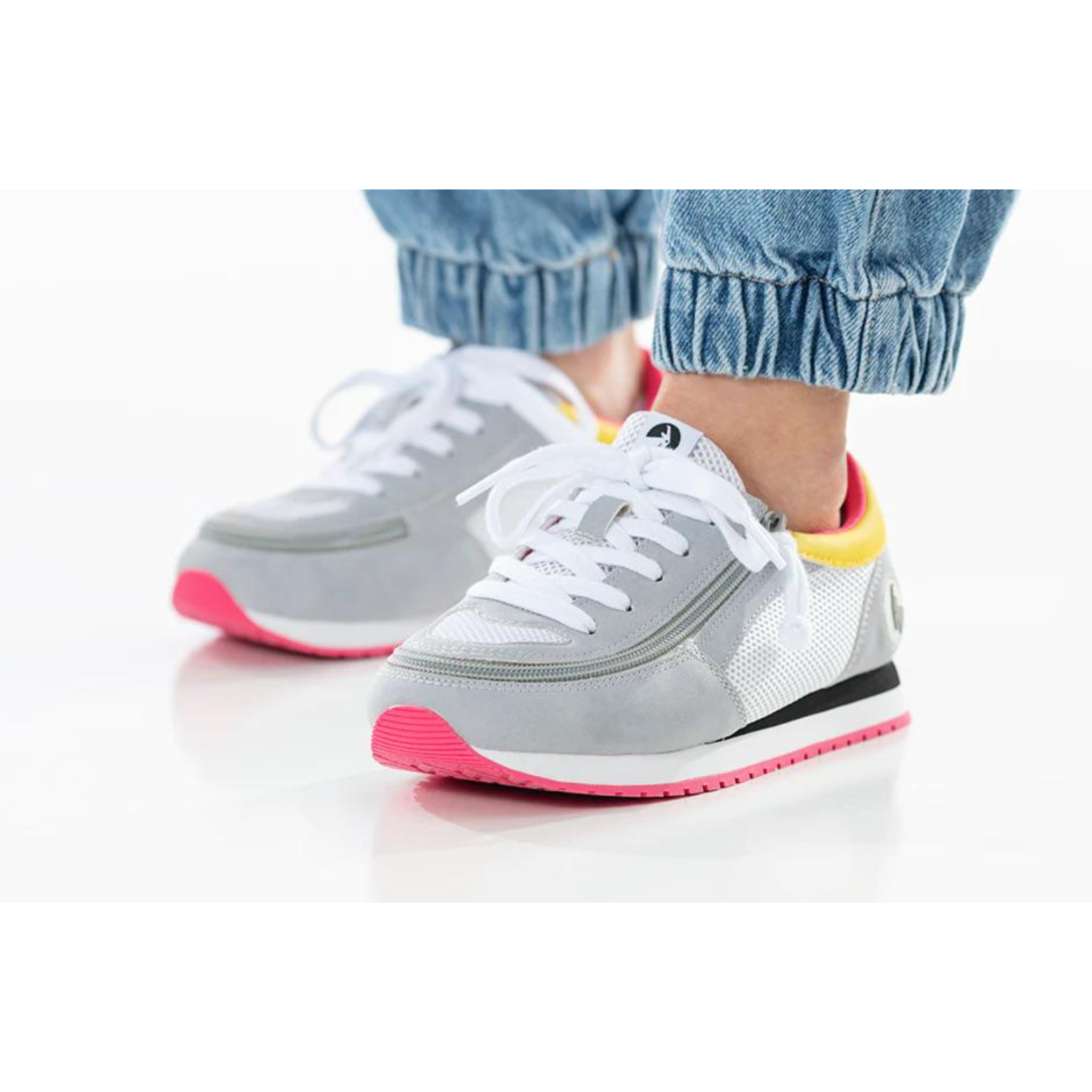 Billy Footwear (Kids) - Trainers Faux Suede Grey / Pink