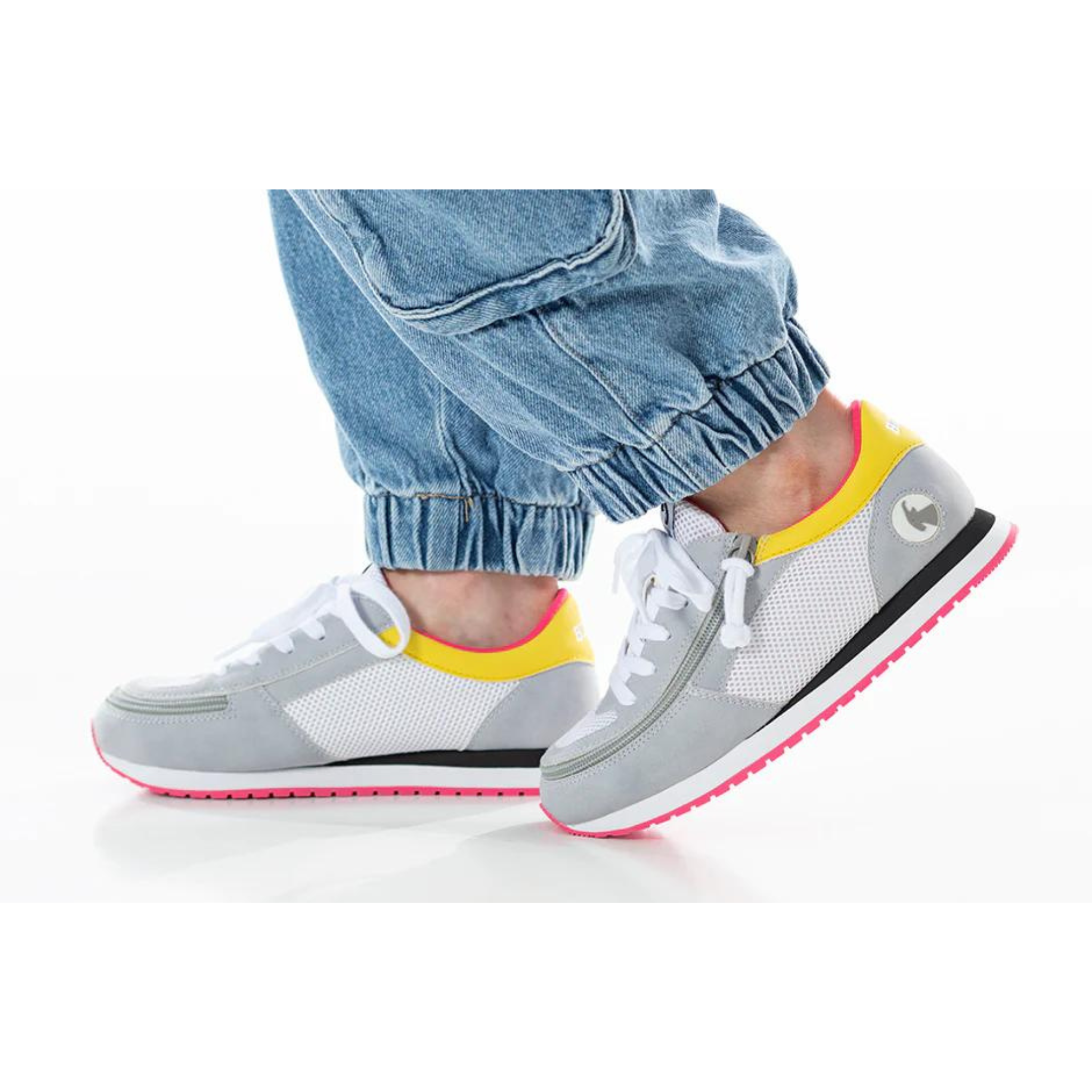 Billy Footwear (Kids) - Trainers Faux Suede Grey / Pink
