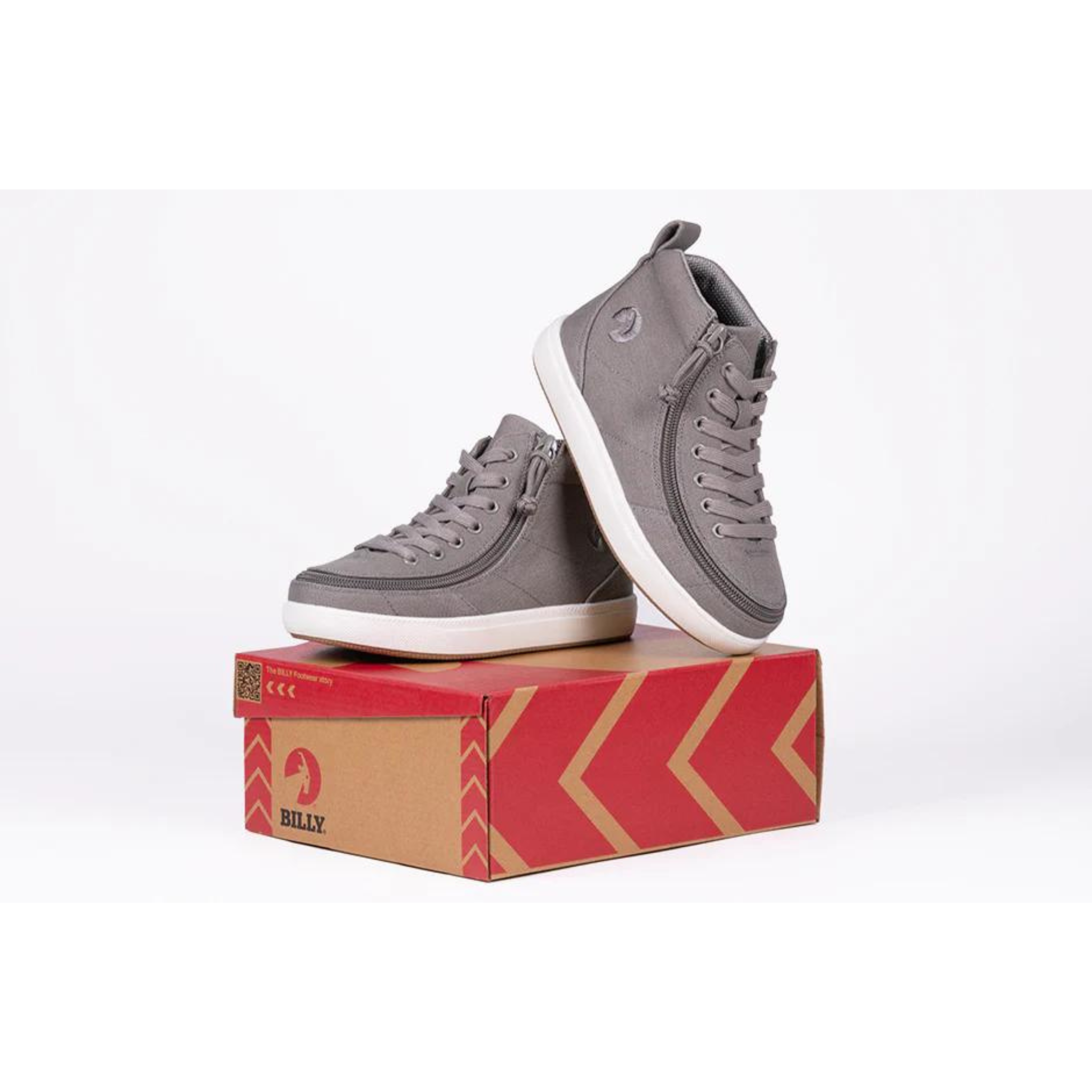 Billy Footwear (Toddlers) DR II Fit - High Top DR Dark Grey Canvas Shoes