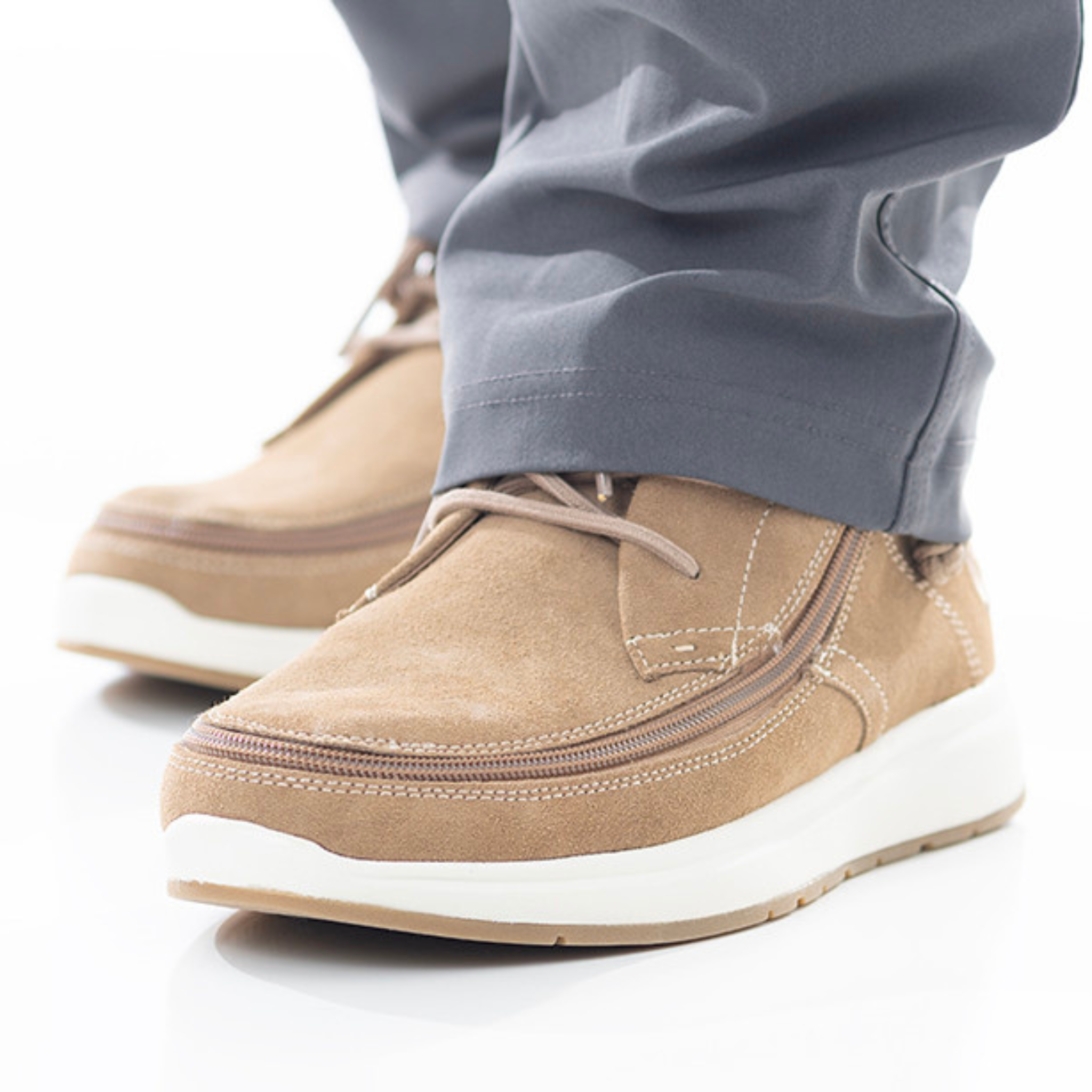 Billy Footwear (Mens) - Comfort Chukka Boots Suede - Sand