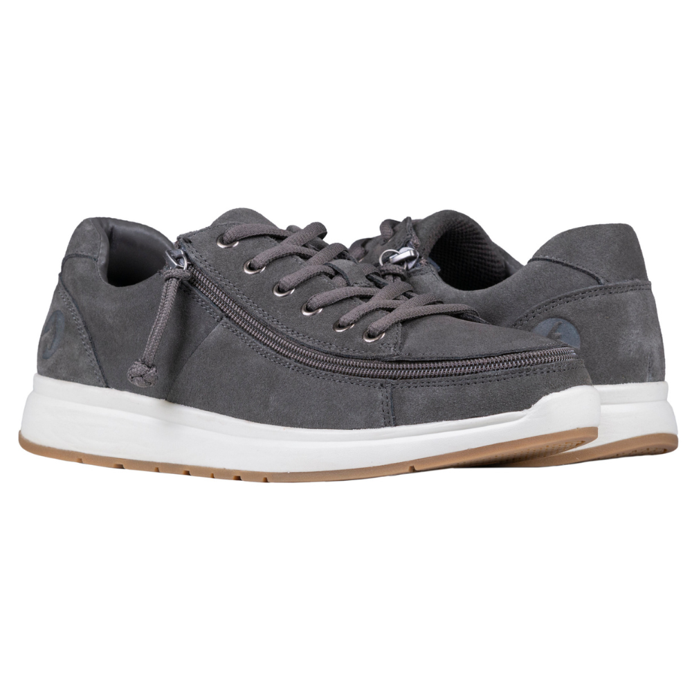 Billy Footwear (Mens) - Low Top Suede Comfort Grey