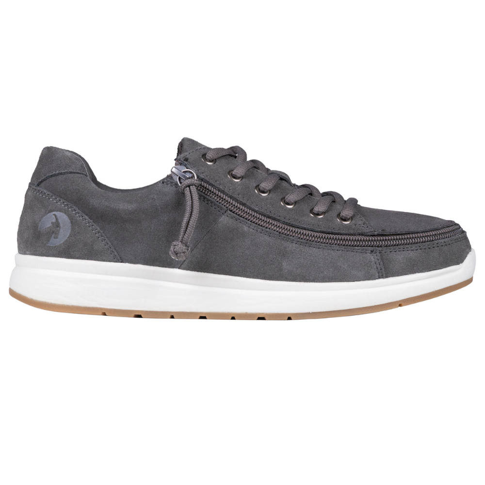 Billy Footwear (Mens) - Low Top Suede Comfort Grey