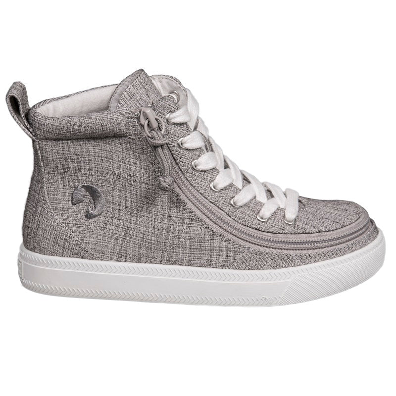 Billy Footwear (Kids) - High Top Linen Grey Jersey