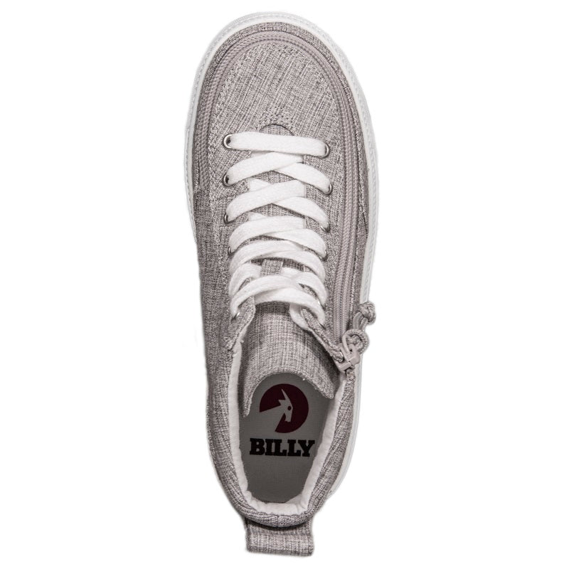 Billy Footwear (Kids) - High Top Linen Grey Jersey