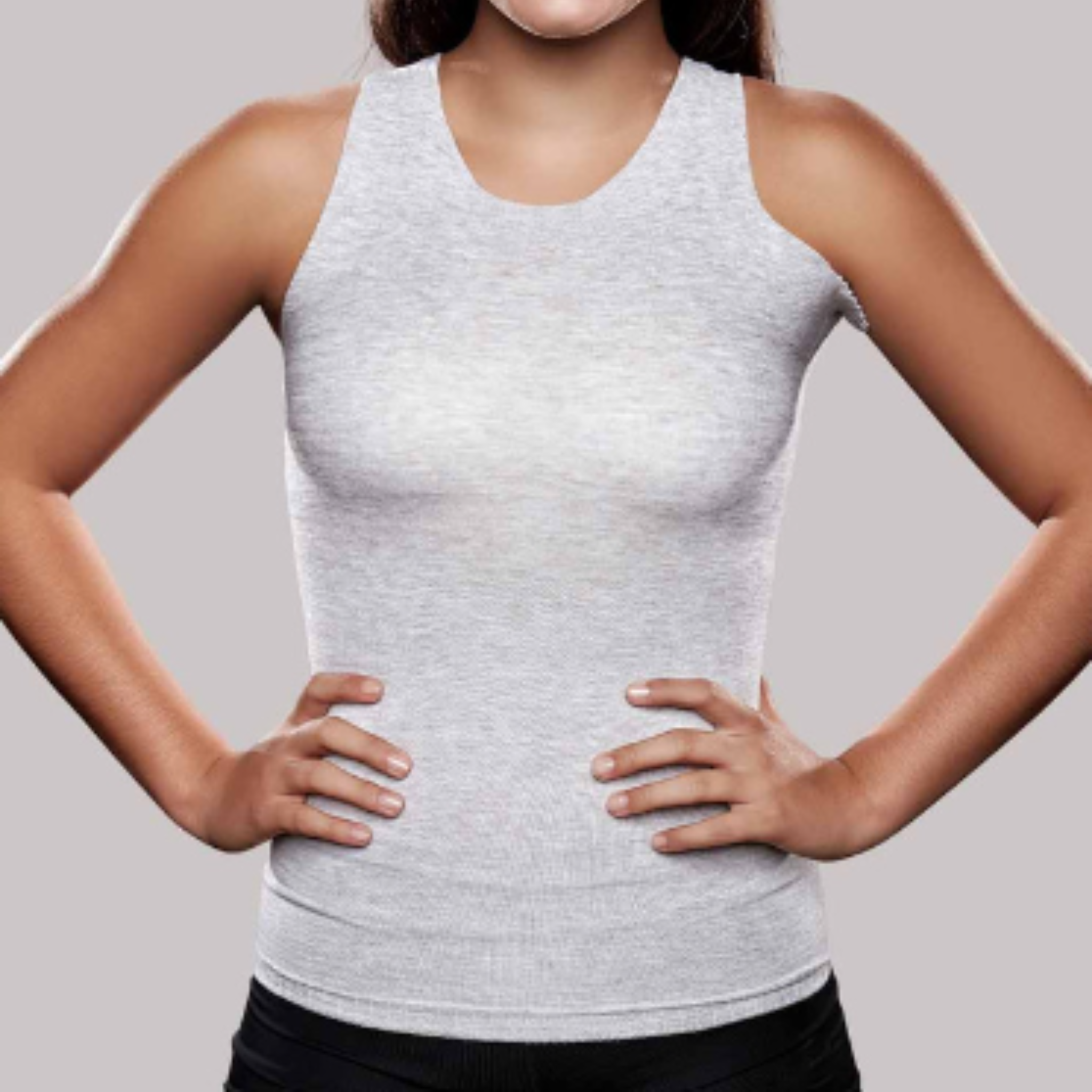 Knit-Rite - Unisex Seamless Vest Torso Interface for Brace  - V-Neck with Left Axilla Flap CLEARANCE