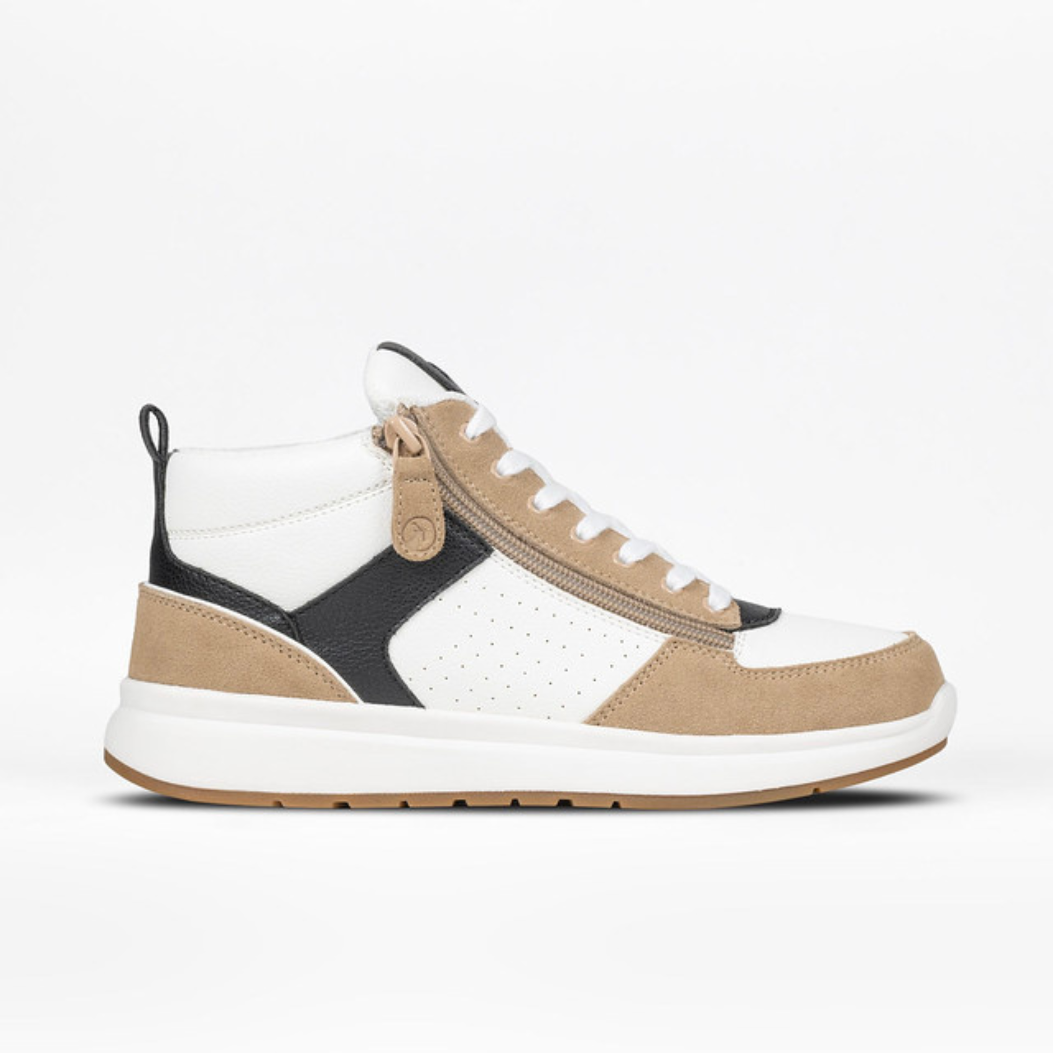 Billy Footwear (Womens) - White/Tan/Black Comfort DZ High