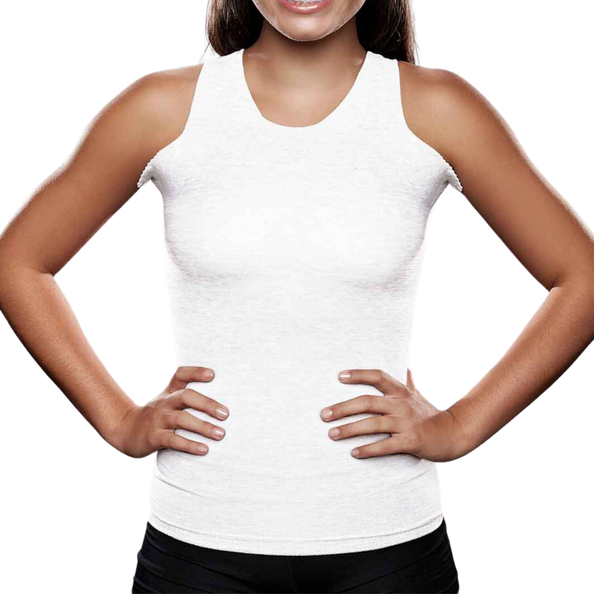 Knit-Rite - Lightweight Unisex Seamless Vest Torso Interface for Brace- V-Neck with Double Axilla Flaps