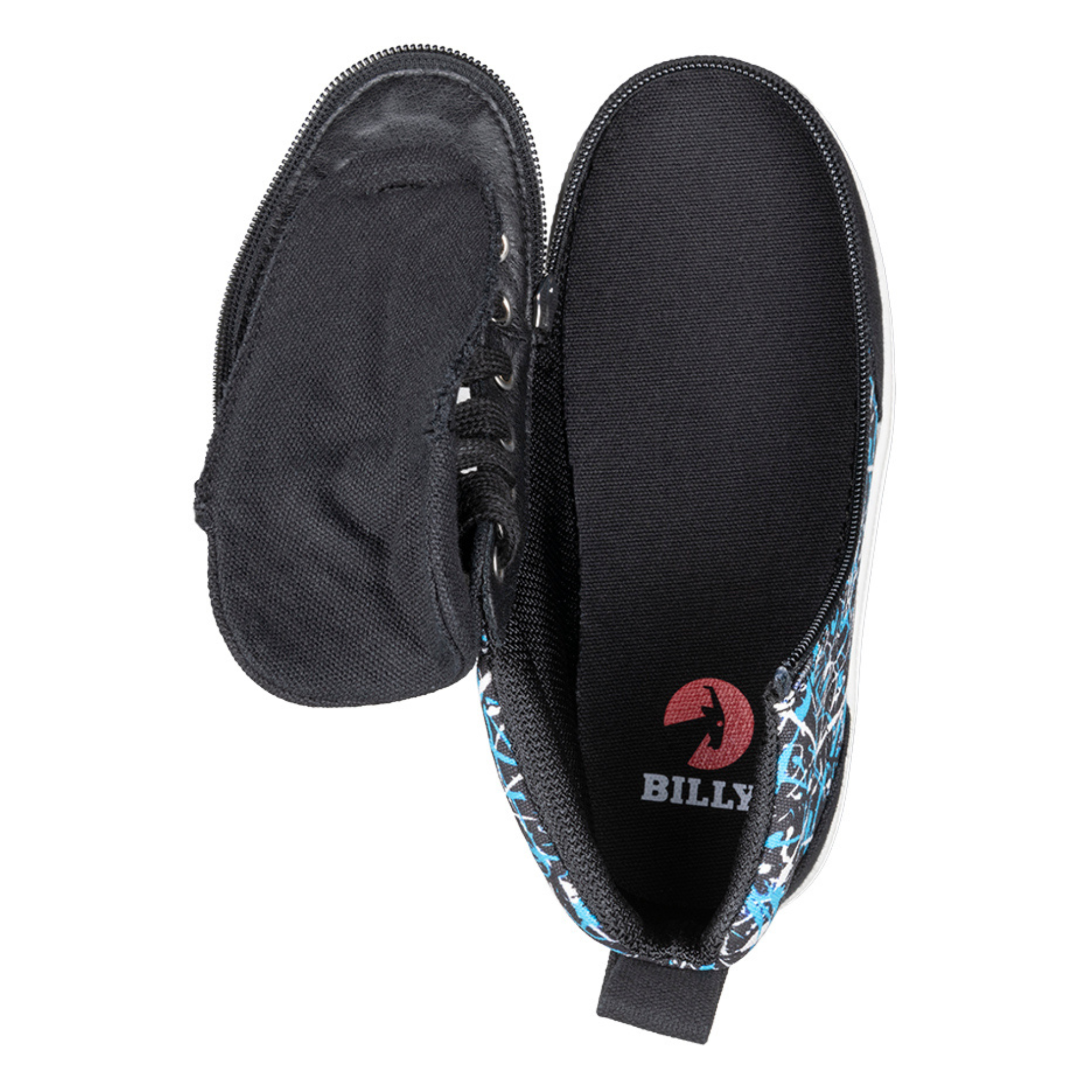 Billy Footwear (Toddlers) DR Fit - High Top DR Black Graffiti Canvas Shoes