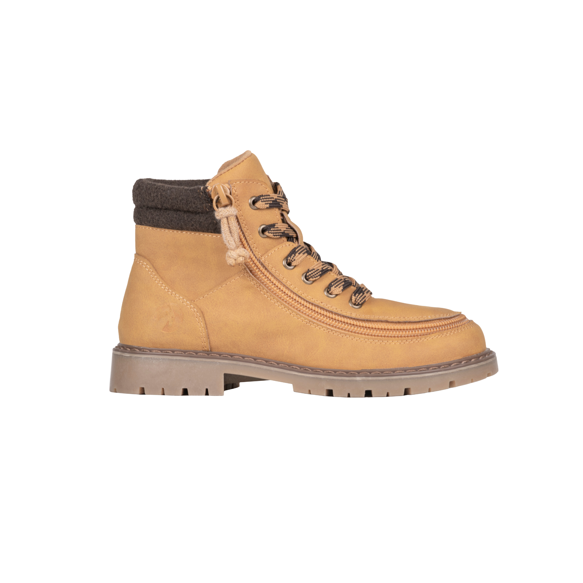 Billy Footwear (Kids) - Tan Faux Leather Lug Boots