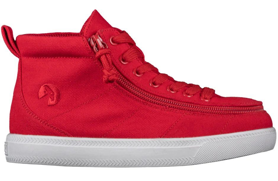 Billy Footwear (Kids) DR Fit - High Top DR Canvas Red