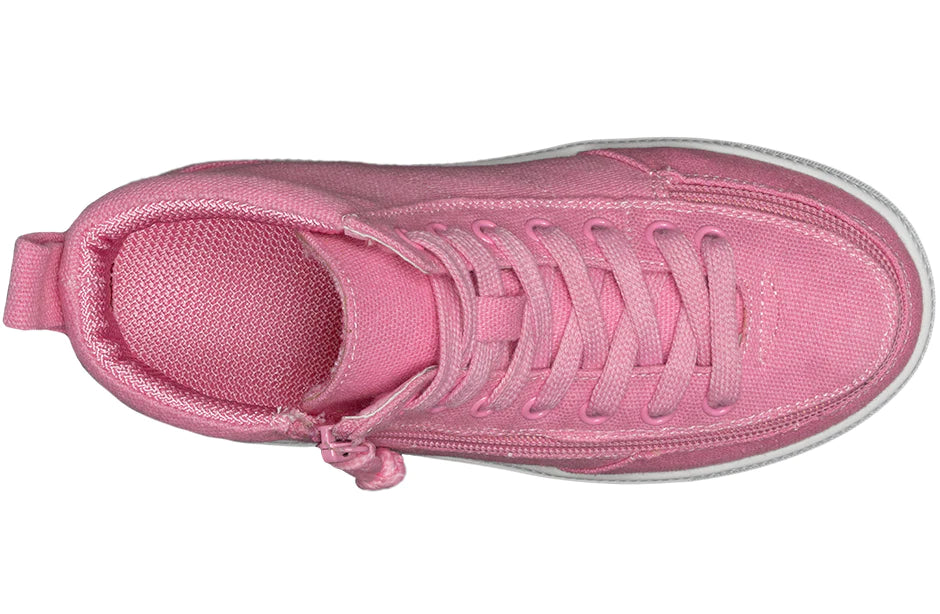 Billy Footwear (Kids) DR Fit - High Top DR Canvas Pink