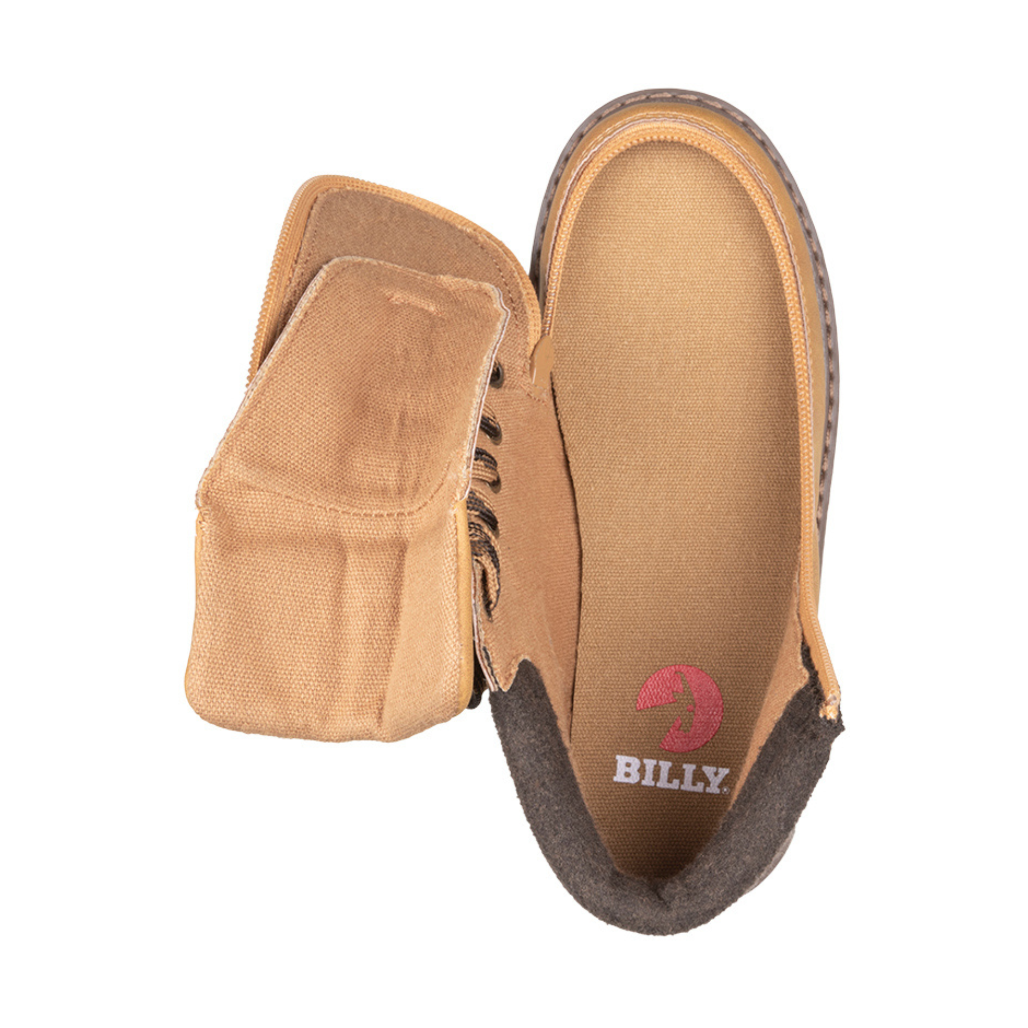Billy Footwear (Kids) - Tan Faux Leather Lug Boots