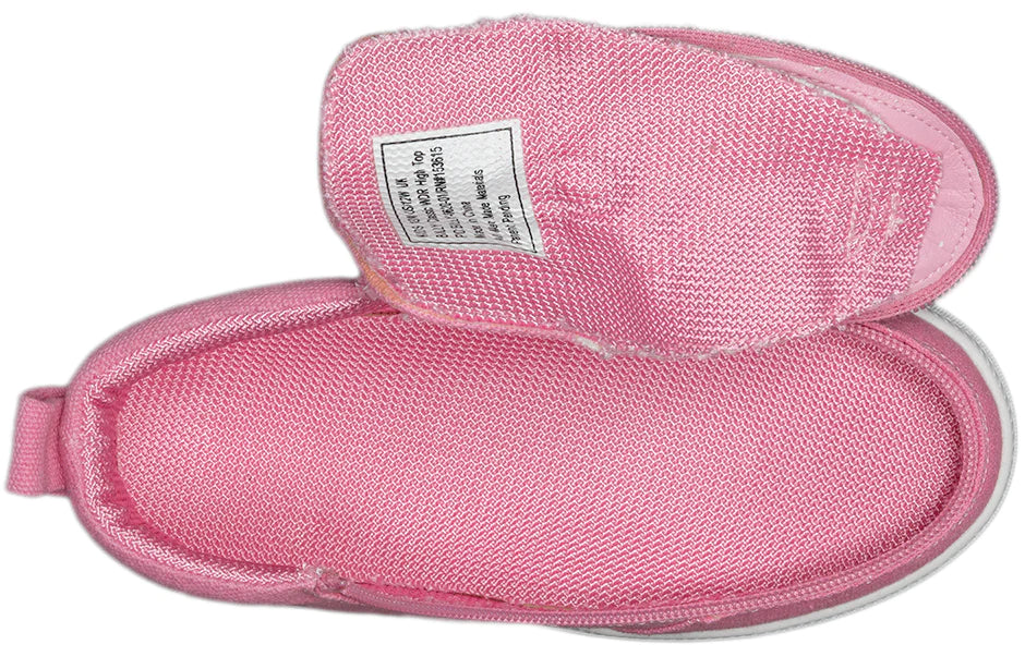 Billy Footwear (Kids) DR Fit - High Top DR Canvas Pink