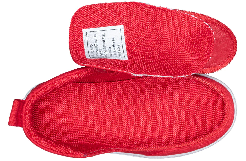 Billy Footwear (Kids) DR Fit - High Top DR Canvas Red