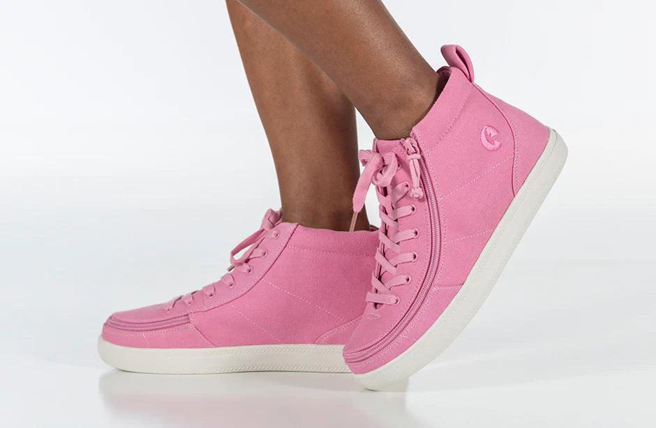 Billy Footwear (Kids) DR Fit - High Top DR Canvas Pink