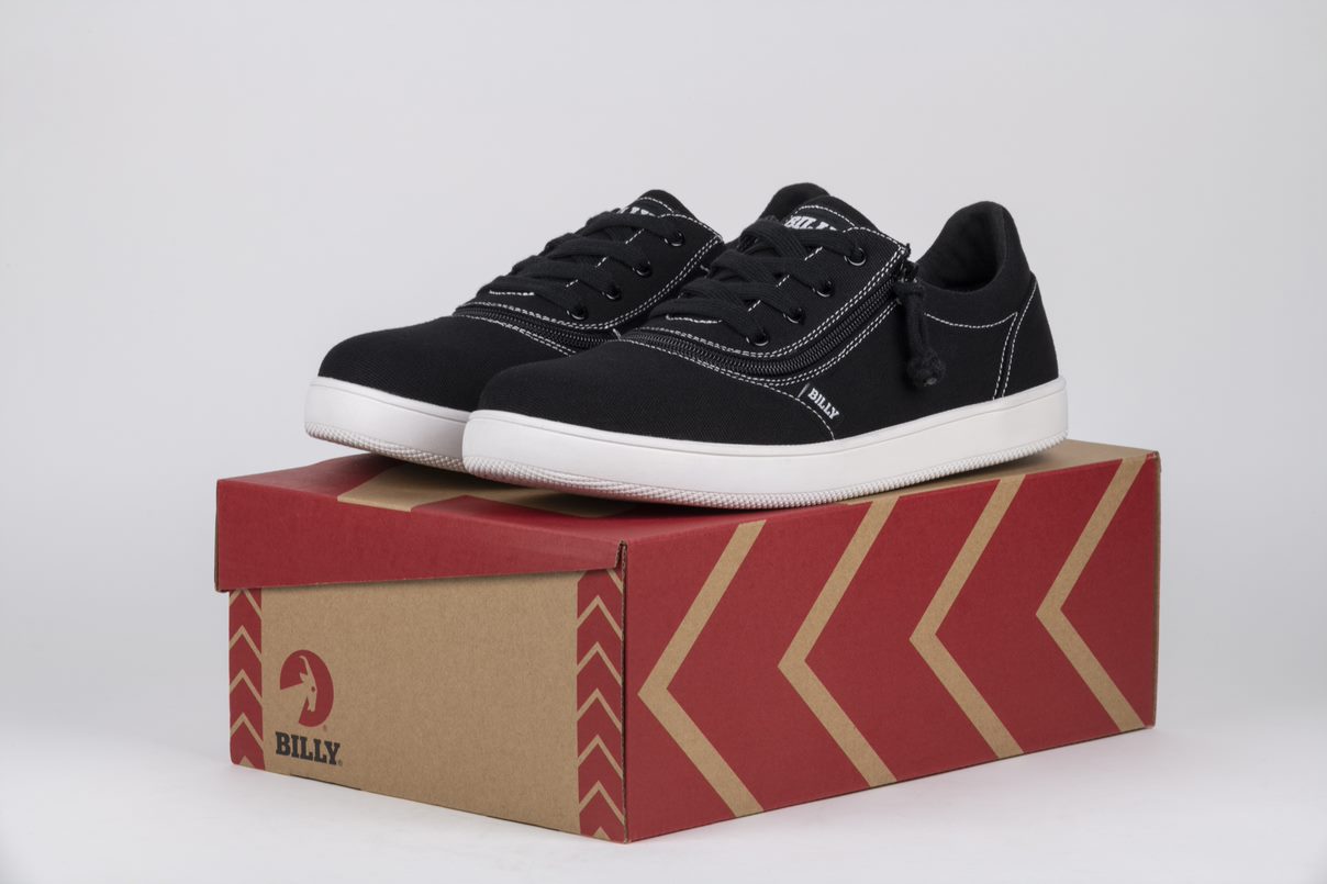 Billy Footwear Wide Fit (Mens) - Sneaker II - Short Wrap Canvas Black