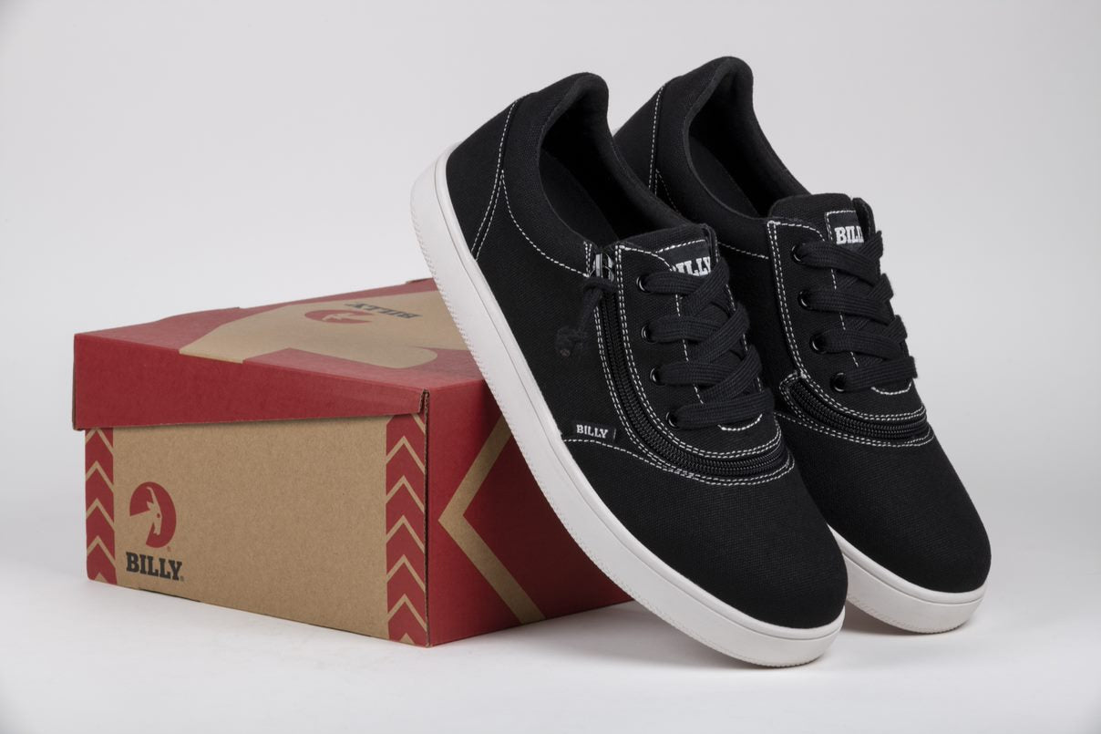 Billy Footwear Wide Fit (Mens) - Sneaker II - Short Wrap Canvas Black
