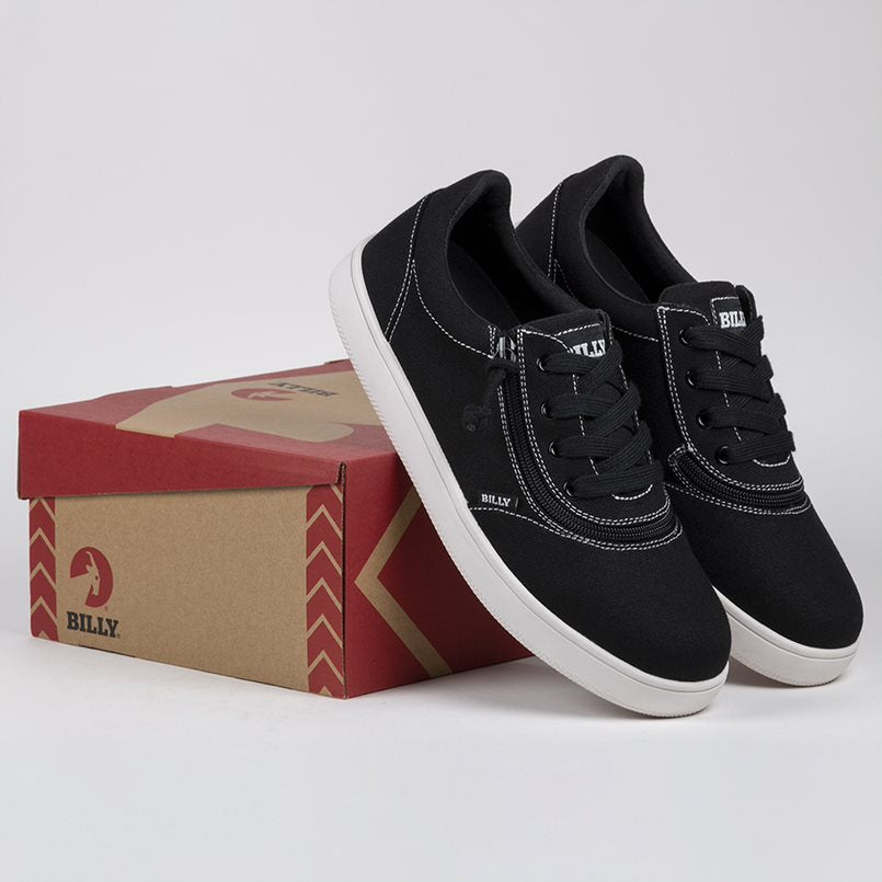 Billy Footwear Wide Fit (Mens) - Sneaker II - Short Wrap Canvas Black