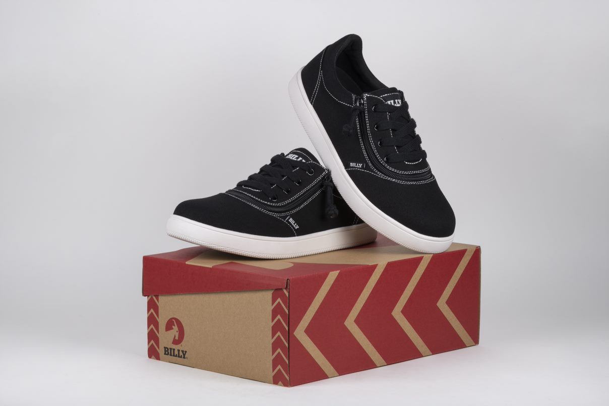 Billy Footwear Wide Fit (Mens) - Sneaker II - Short Wrap Canvas Black