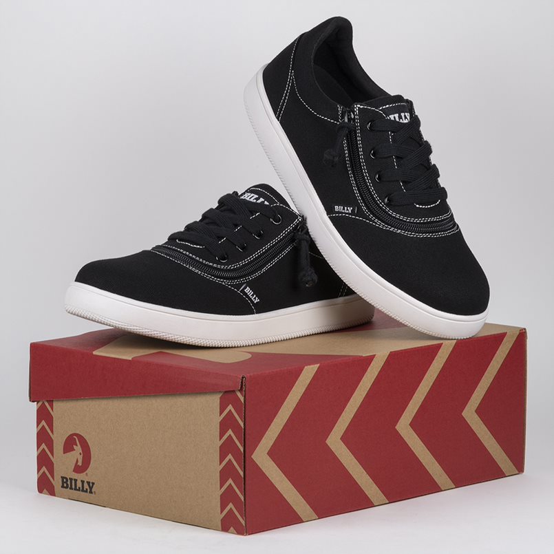 Billy Footwear Wide Fit (Mens) - Sneaker II - Short Wrap Canvas Black