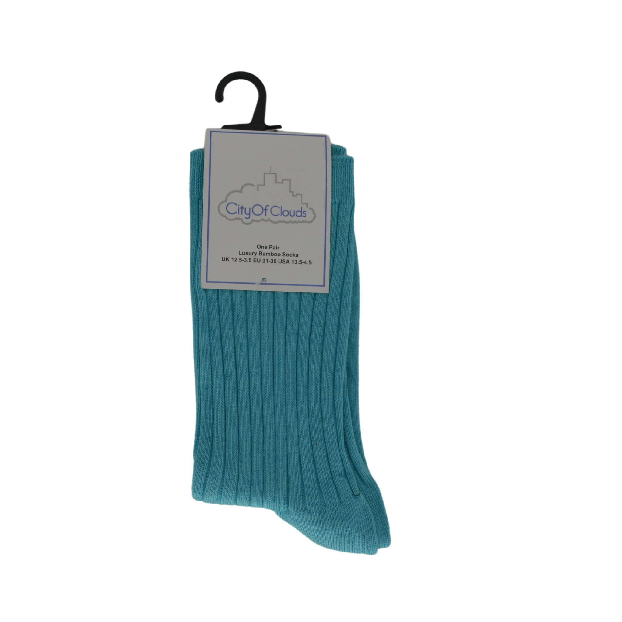 City of Clouds - Bamboo Cotton Blend Ribbed Socks
