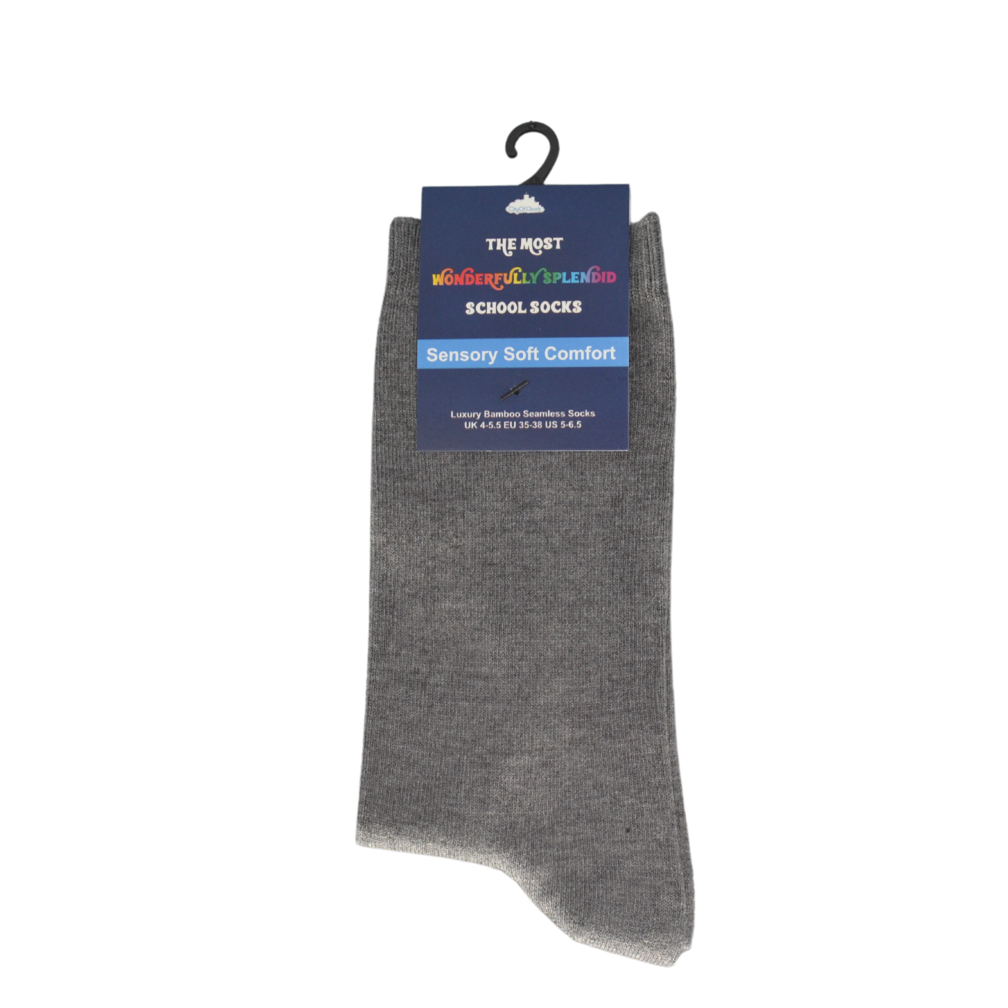 City of Clouds - Kids Bamboo School Calf Socks