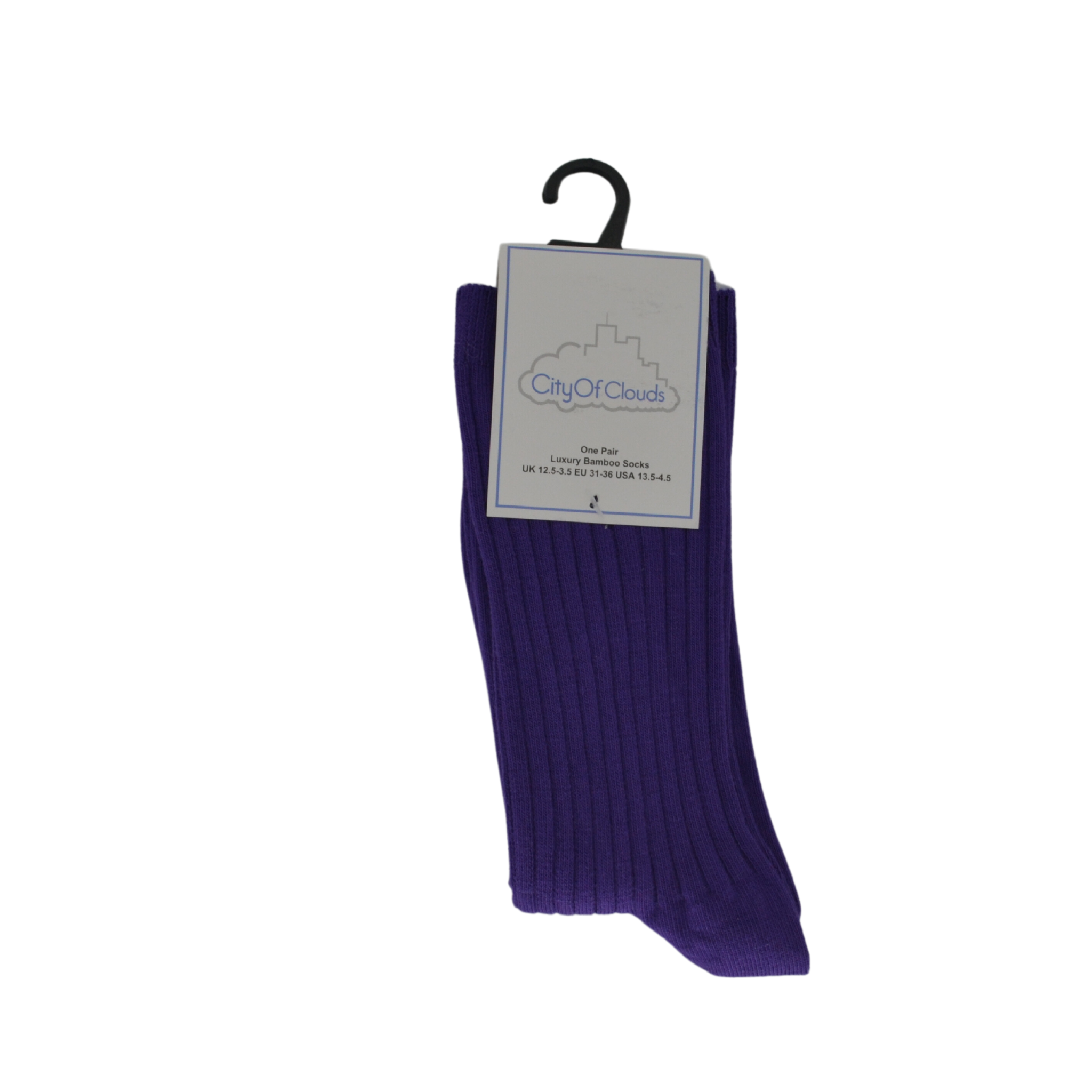 City of Clouds - Bamboo Cotton Blend Ribbed Socks