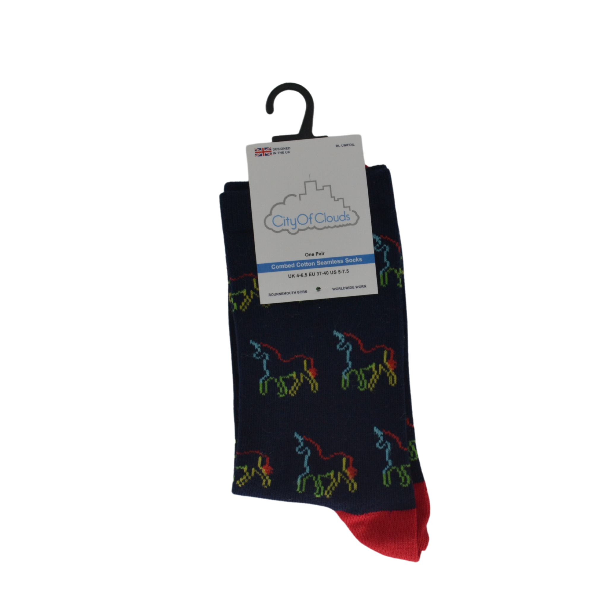 City of Clouds - Combed Cotton Novelty Print Socks