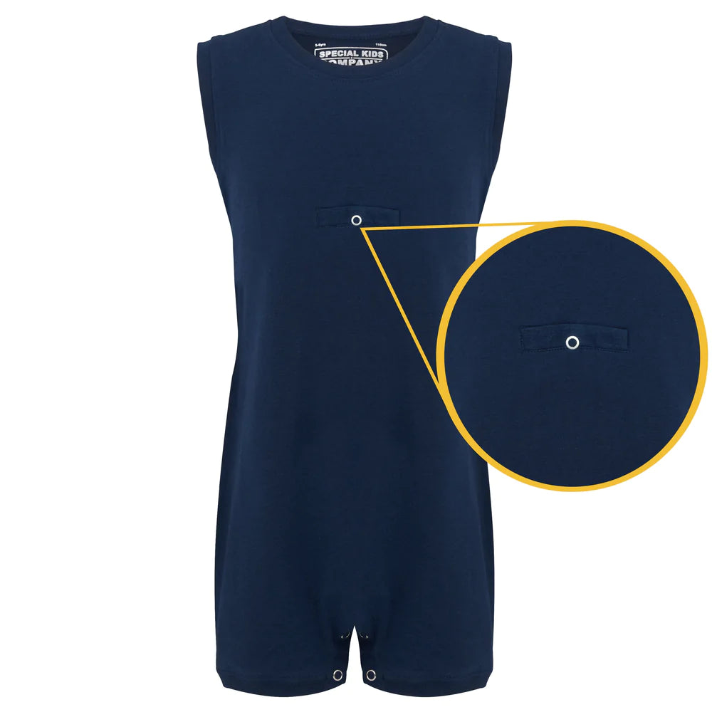 KayCey®P Kids Bodysuits - Sleeveless with Tube Access