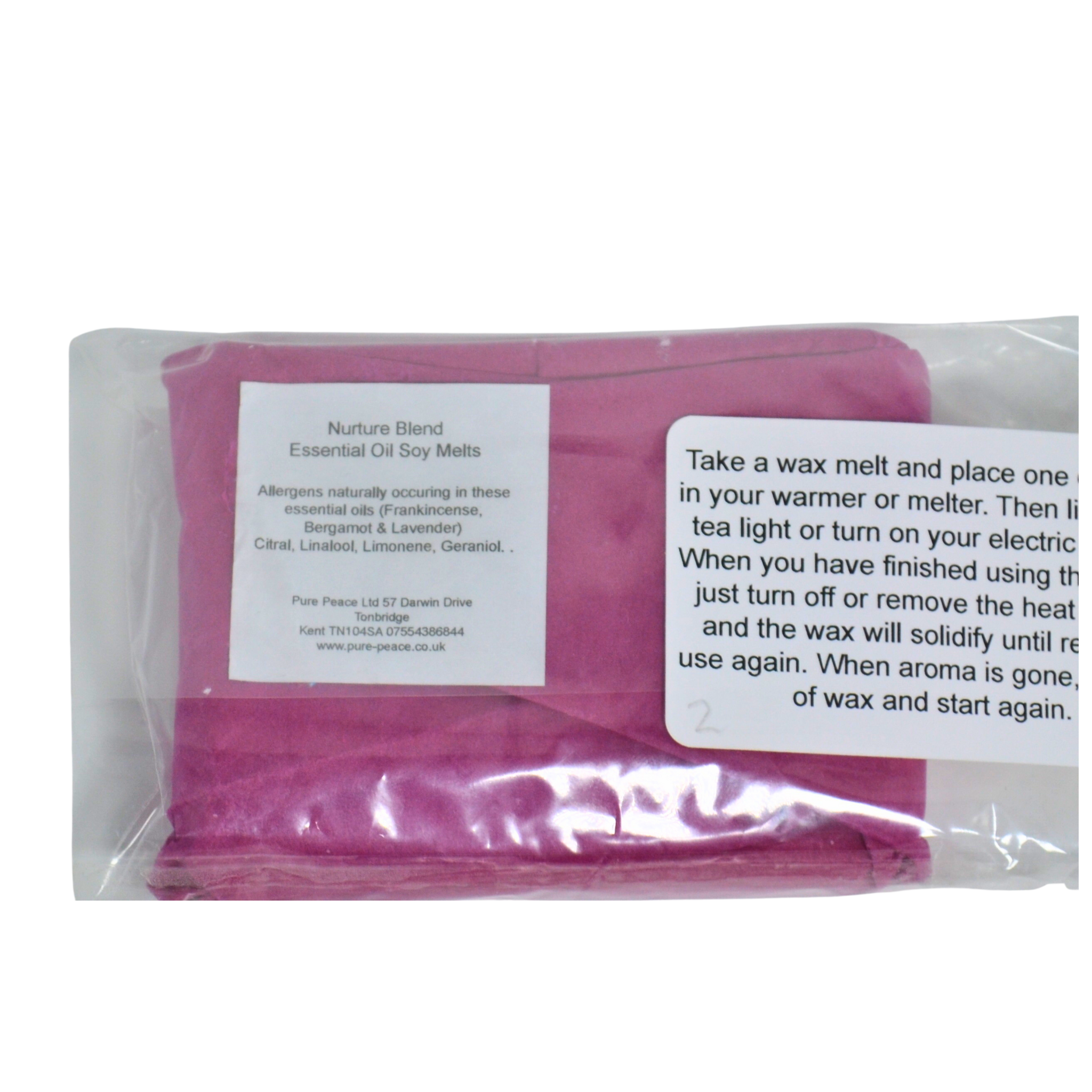 Pure Peace - Therapeutic Essential Oil blended soy melts - 4 pack CLEARANCE