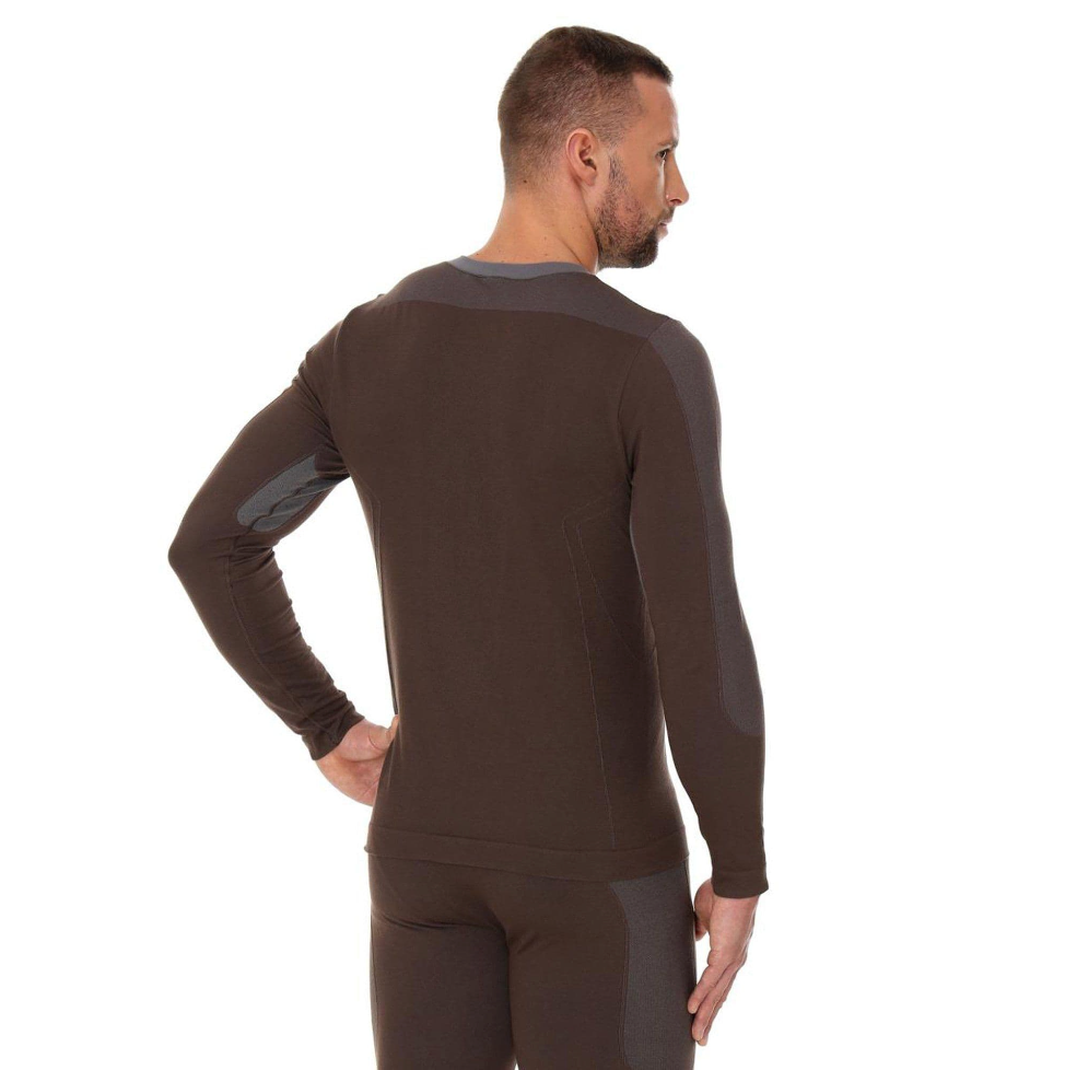 Brubeck - Mens Microfibre Comfort Night Pyjama/Leisure Long Sleeve Top - CLEARANCE