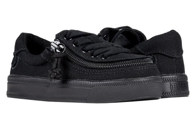 BILLY FOOTWEAR (KIDS) - LOW TOP BLACK TO FLOOR CANVAS  SHOES