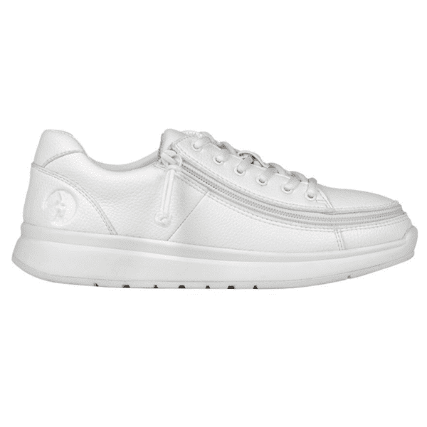 BILLY FOOTWEAR (WOMENS) - LOW TOP WHITE FAUX LEATHER SHOES*