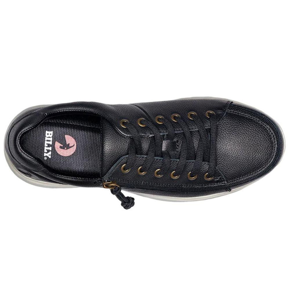 Billy Footwear (Mens) - Low Top Leather Comfort Black