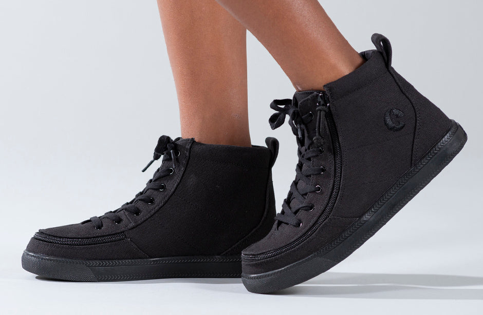 Billy Footwear (Kids) DR II Fit - High Top DR II Black Canvas Shoes