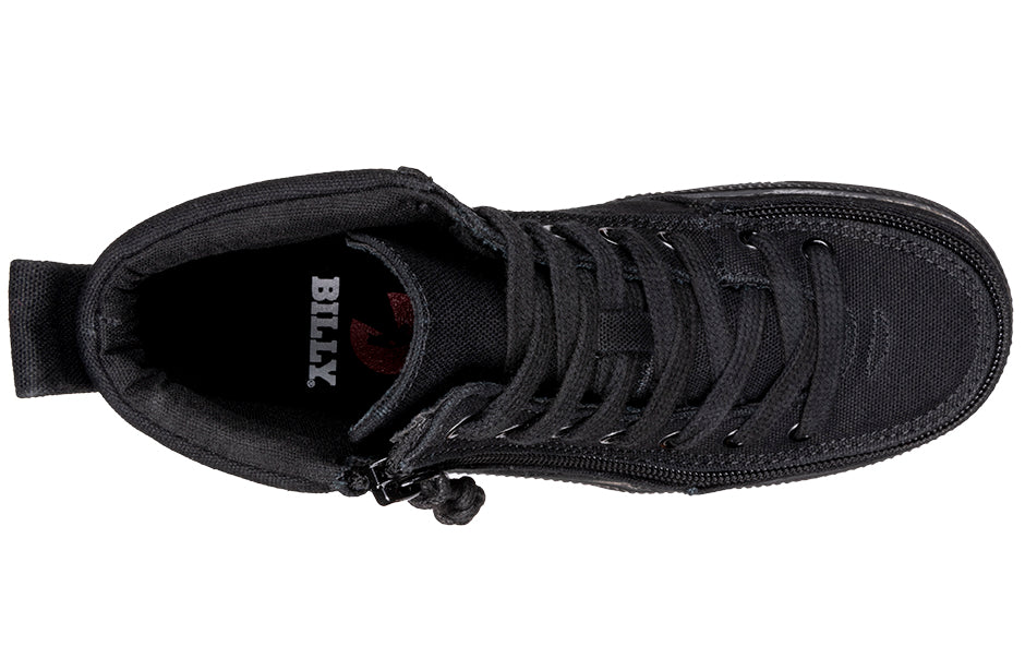 Billy Footwear (Kids) DR II Fit - High Top DR II Black Canvas Shoes