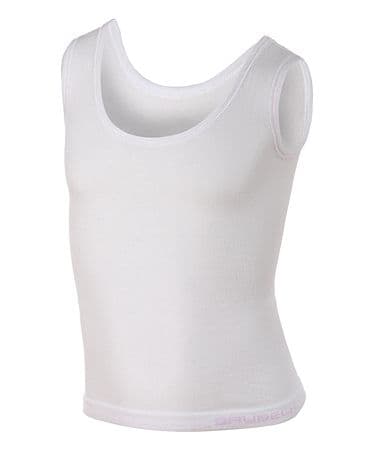 Brubeck Comfort Cotton - Girls Sleeveless Vest - White - TA10230 - see bundle offers...