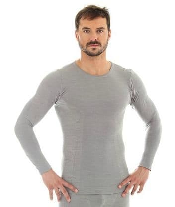 Brubeck - Mens Comfort Merino Wool Blend Long Sleeve Thermal