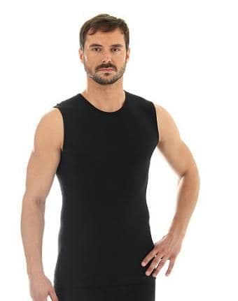 Brubeck Comfort Wool - Men's Sleeveless Tee -Merino Wool Baselayer - SL10180/Sl10160 - CREAM