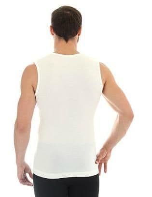 Brubeck Comfort Wool - Men's Sleeveless Tee -Merino Wool Baselayer - SL10180/Sl10160 - CREAM