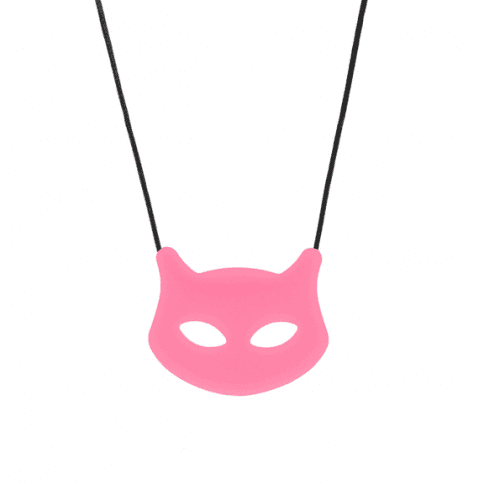 Cat Pendant - 'Mew Chew' (Pink) - Chewigem