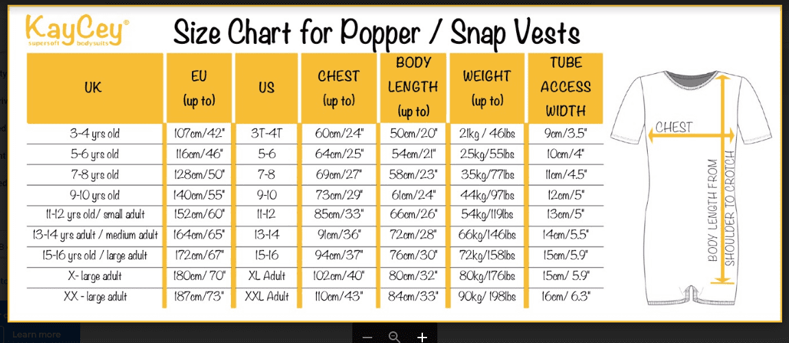 KayCey Super Soft Body Suit - Short Sleeve with Tube Access - WHITE from