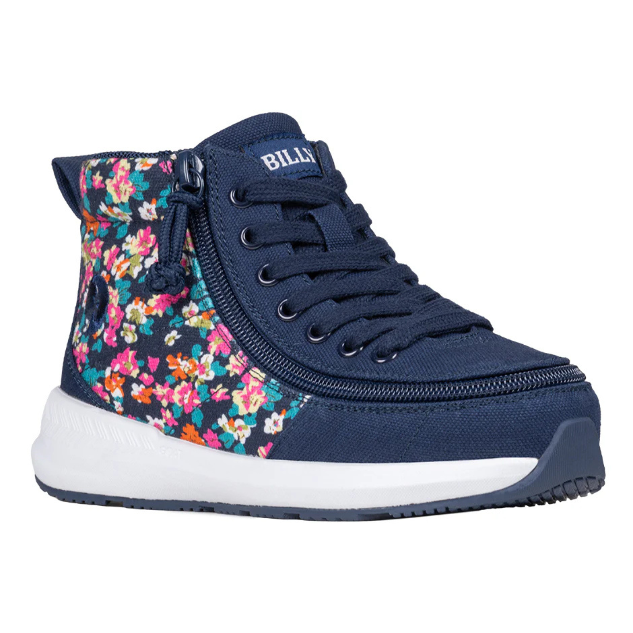 Billy Footwear (Kids) - Goat High Top Sport Navy Floral